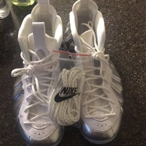 NIKE AIR FOAMS METALLIC  WHITE/CHROME BLUE TINT